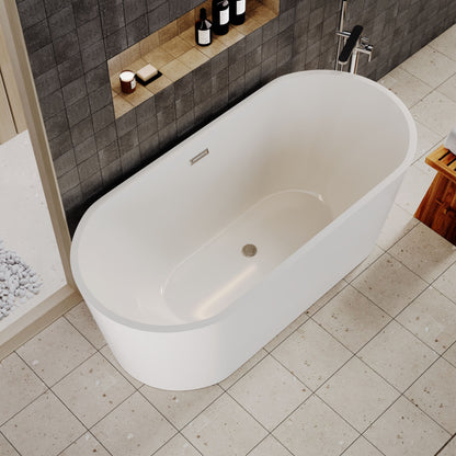 [BBFS161] Contemporary Rounded Rectangular Freestanding Bath with Waste - Choice of Size - Lifestyle 2