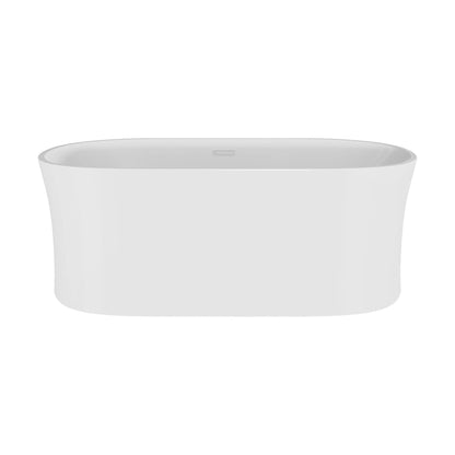 [BBFS163] Contemporary White Curved Freestanding Bath - Choice of Size - Cutout