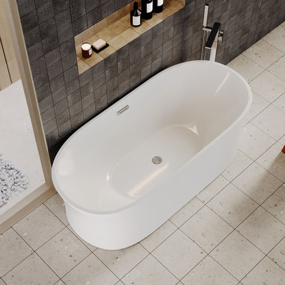 [BBFS163] Contemporary White Curved Freestanding Bath - Choice of Size - Lifestyle 2