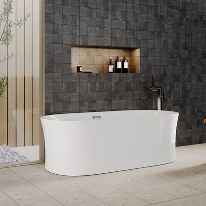 [BBFS163] Contemporary White Curved Freestanding Bath - Choice of Size - Lifestyle 3
