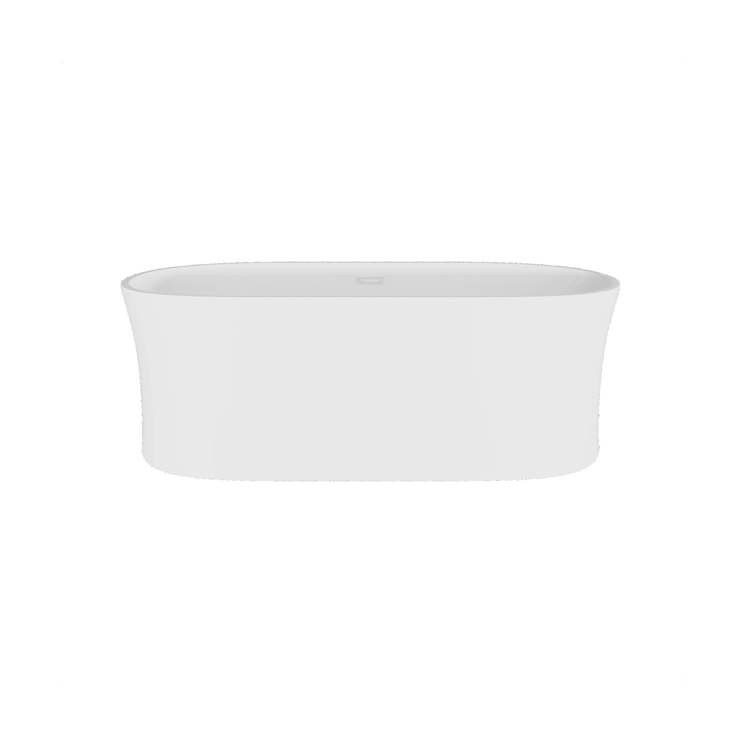 [BBFS164] Contemporary White Curved Freestanding Bath - Choice of Size - Cutout