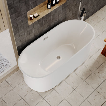 [BBFS164] Contemporary White Curved Freestanding Bath - Choice of Size - Lifestyle 2