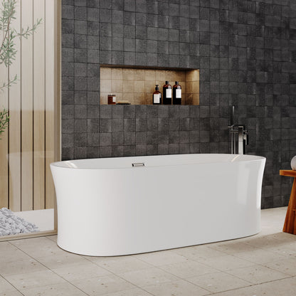 [BBFS164] Contemporary White Curved Freestanding Bath - Choice of Size - Lifestyle 3