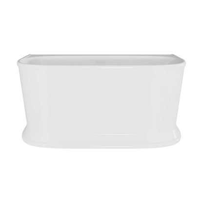 [BBFS168] Contemporary Back To Wall Freestanding Bath, Modern Double Ended Design - Choice of Size - Cutout