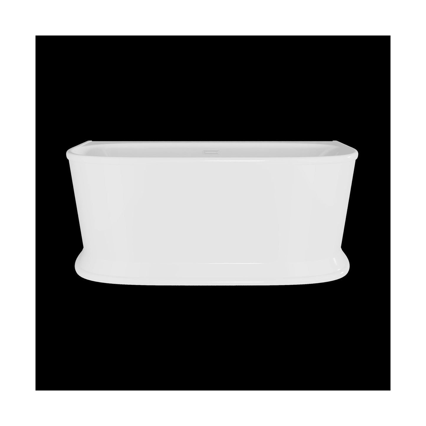 [BBFS169] Contemporary Back To Wall Freestanding Bath, Modern Double Ended Design - Choice of Size - Cutout