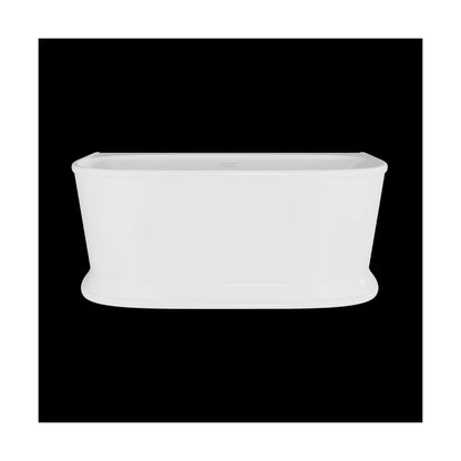 [BBFS169] Contemporary Back To Wall Freestanding Bath, Modern Double Ended Design - Choice of Size - Cutout