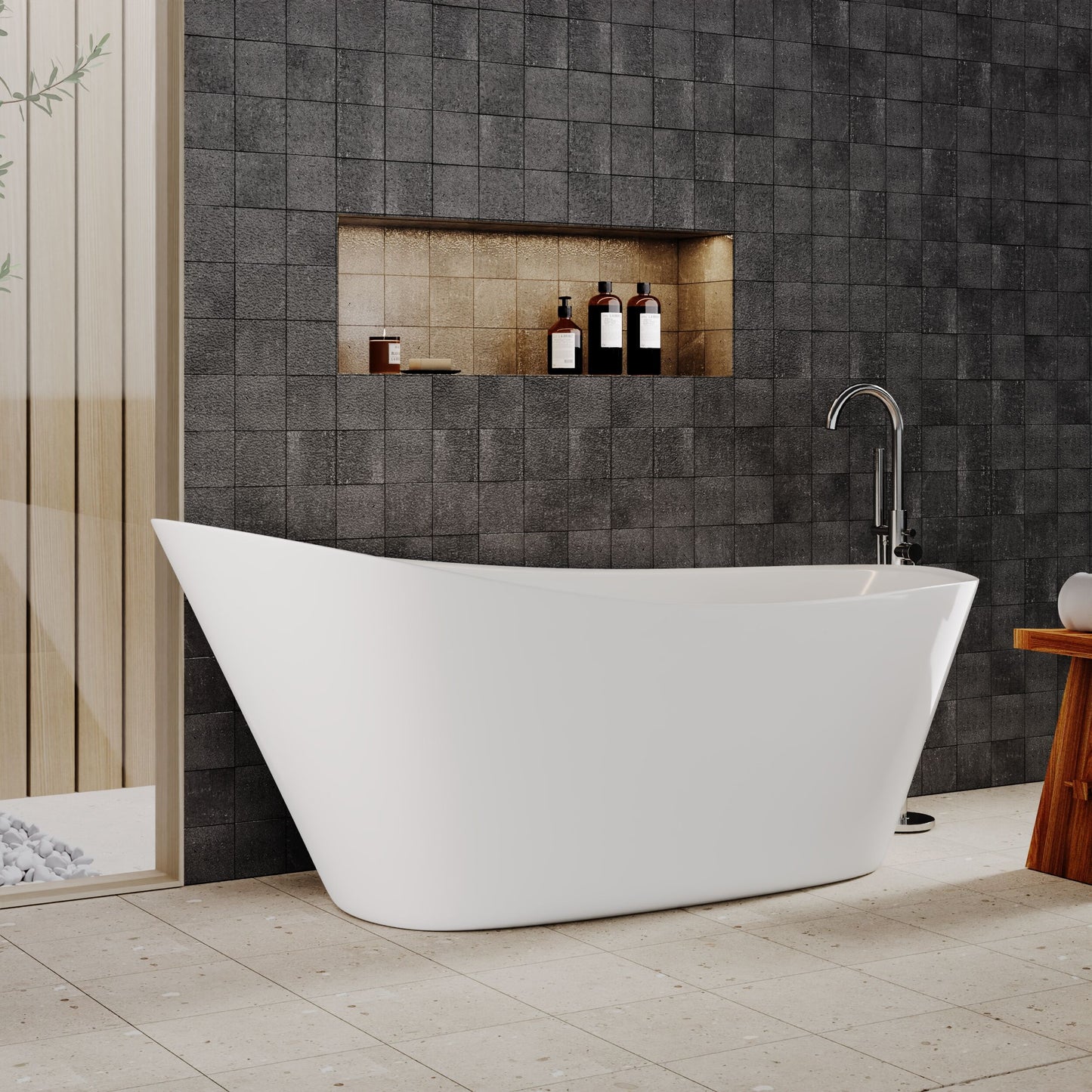 [BBFS171] Contemporary Slipper Freestanding Bath from Balterley - Elegant Bath in Multiple Sizes - Lifestyle 3