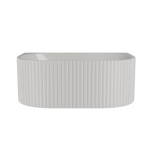 Contemporary Back To Wall Freestanding Bath with Ribbing from Balterley - 1600mm x 780mm