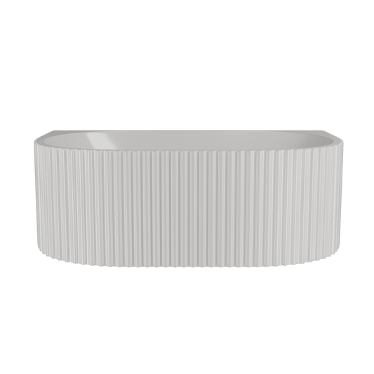 Contemporary Back To Wall Freestanding Bath with Ribbing from Balterley - 1700mm x 780mm