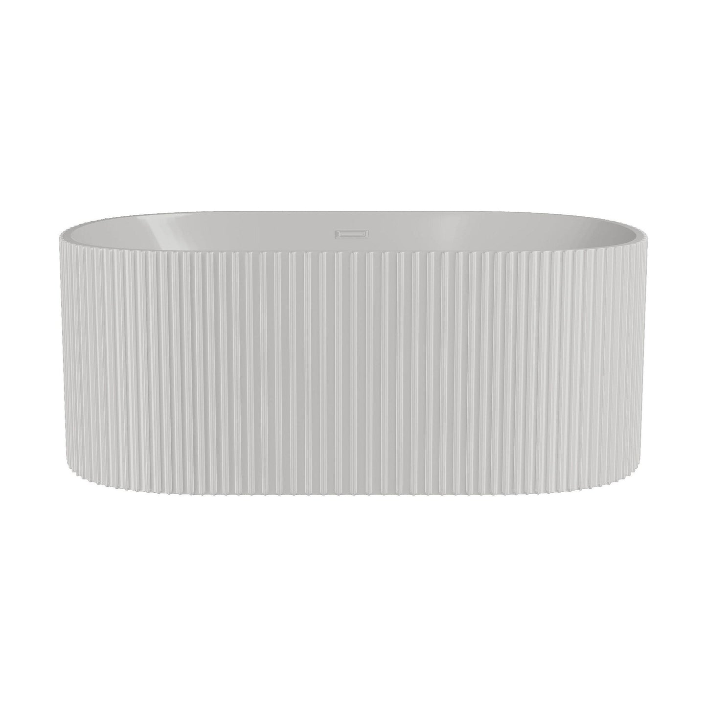 [BBFS179] Contemporary Curved Freestanding Bath, Modern Ribbed Design - Choice of Size - Cutout