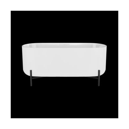 [BBFS182] Contemporary Oval Freestanding Bath with Stand - Choice of Size - Cutout