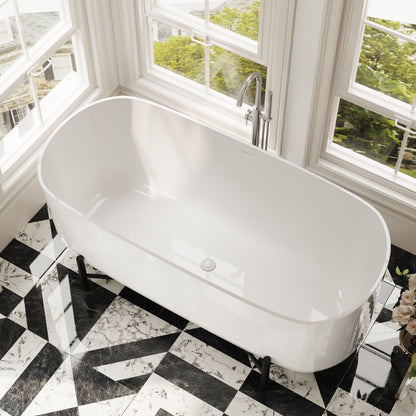 [BBFS183] Contemporary Oval Freestanding Bath with Stand - Choice of Size - Lifestyle 2