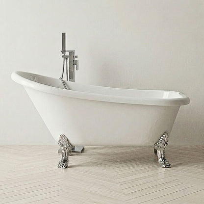 [BBFS184] Traditional Roll Top Slipper Freestanding Bath with Feet - Choice of Size - Silo