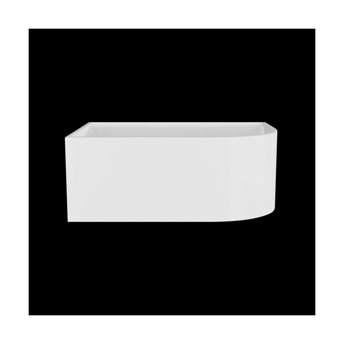 [BBFS187L] Contemporary Corner Freestanding Bath, Left or Right Hand J Shaped Bath - Choice of Size - Cutout
