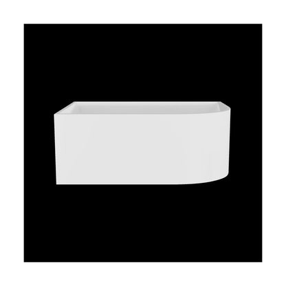 [BBFS187L] Contemporary Corner Freestanding Bath, Left or Right Hand J Shaped Bath - Choice of Size - Cutout