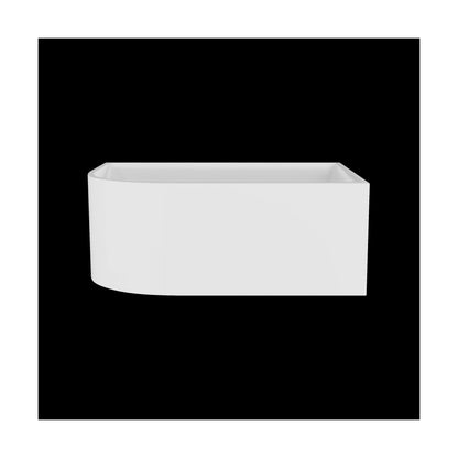 [BBFS187R] Contemporary Corner Freestanding Bath, Left or Right Hand J Shaped Bath - Choice of Size - Cutout