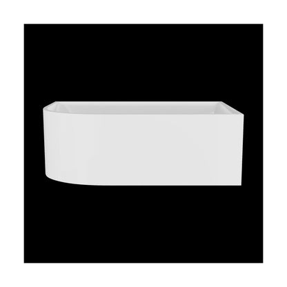 [BBFS188R] Contemporary Corner Freestanding Bath, Left or Right Hand J Shaped Bath - Choice of Size - Cutout