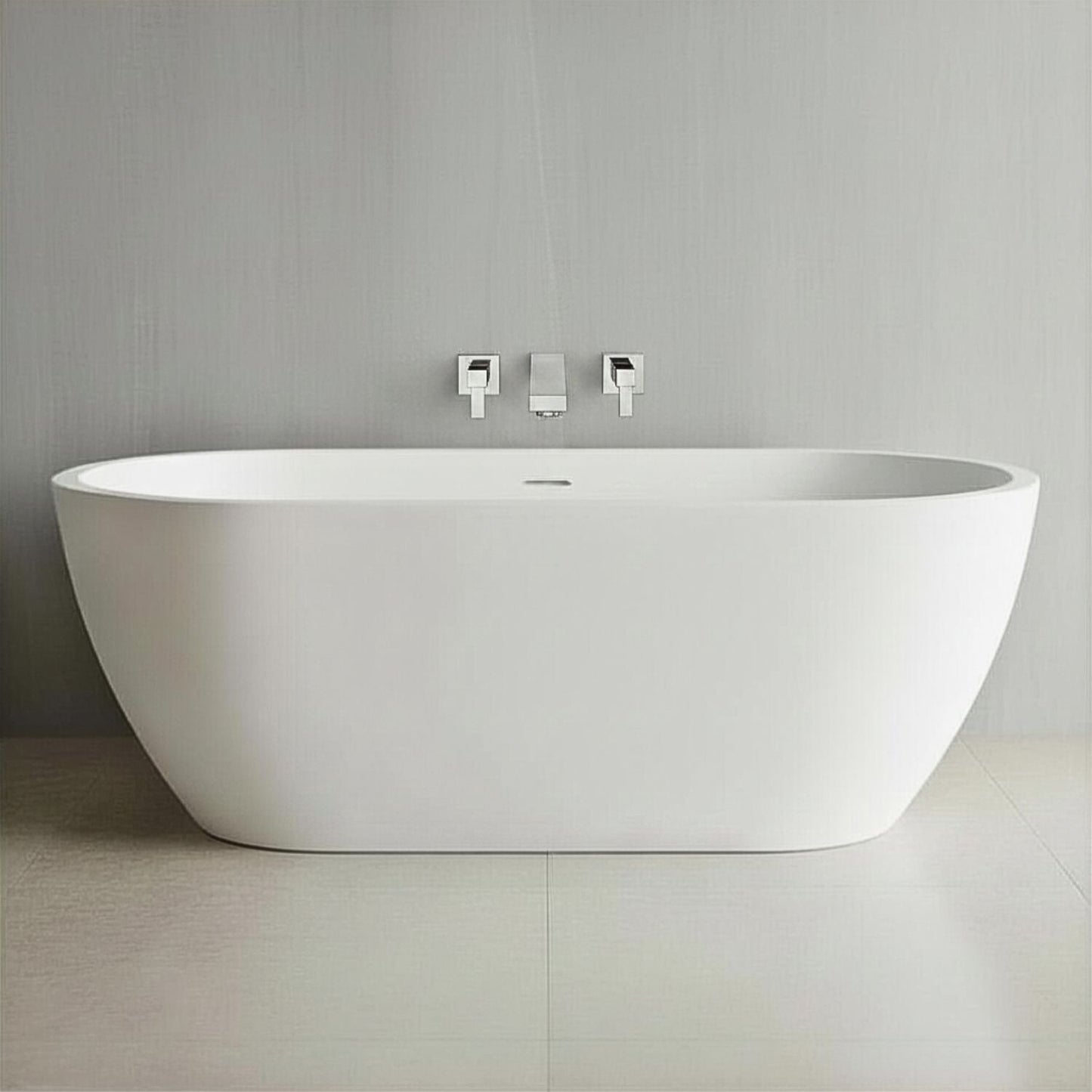 [BBFSB201-A] Modern Oval Freestanding Double Ended Soaking Bath - Choice of Size - Silo