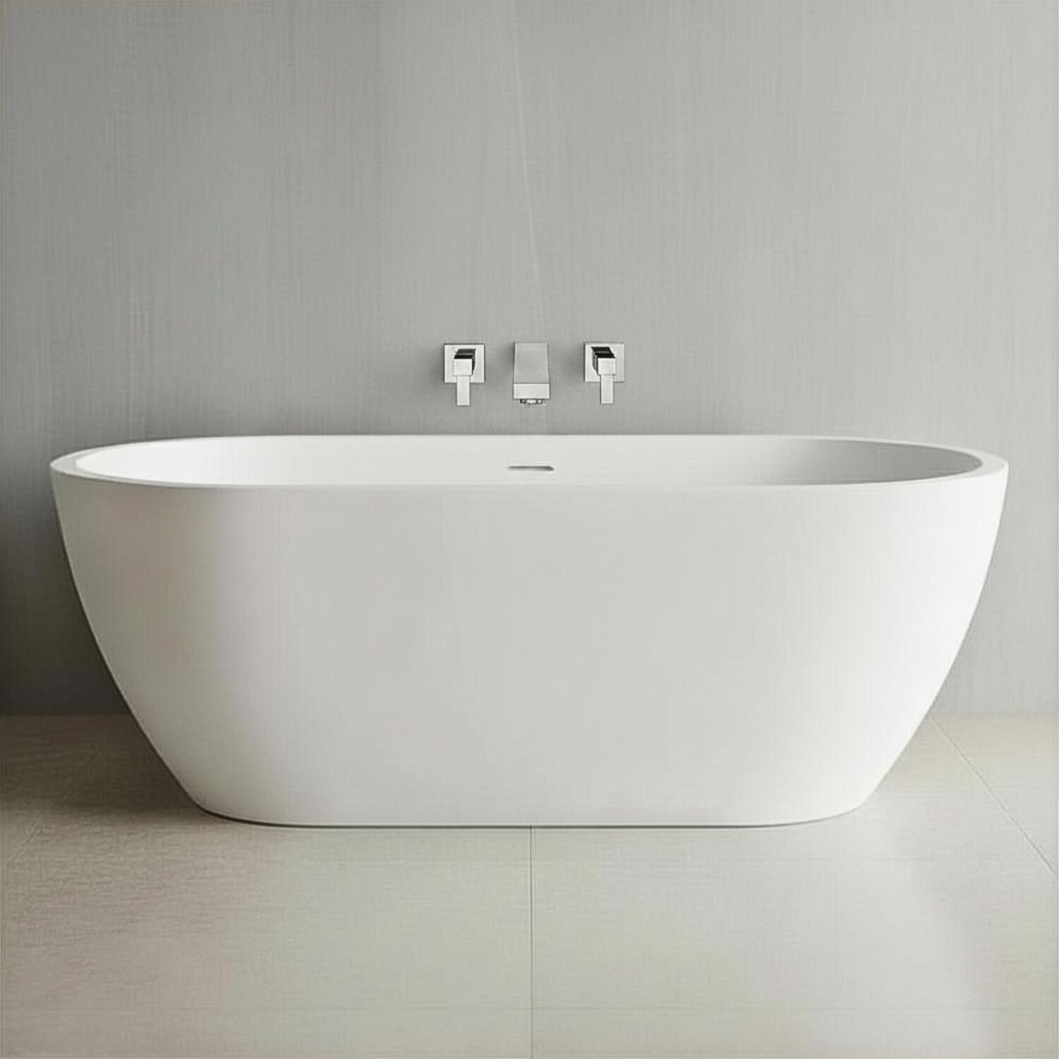 [BBFSB201-A] Modern Oval Freestanding Double Ended Soaking Bath - Choice of Size - Silo