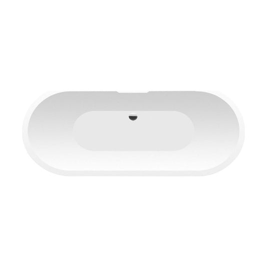 [BBFSB202MW] Modern Bathroom Double Ended Bath, 1655 x 445 x 580mm, Matt White - Cutout
