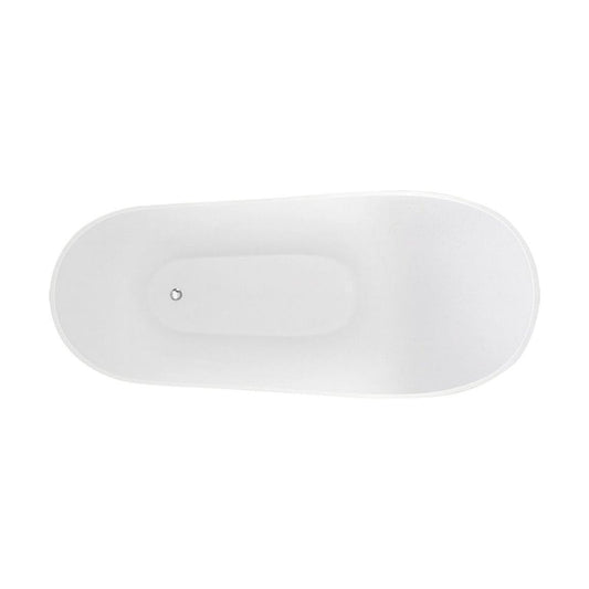 [BBFSB204MW] Modern Bathroom Slipper Bath, 1660 x 642 x 740mm, Matt White - Cutout