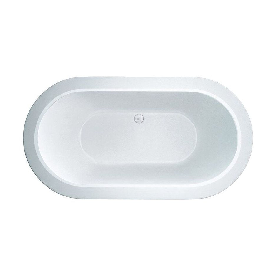 [BBFSB308-A] Oval Freestanding Bath, Double Ended, 1600 x 850mm - Gloss White Finish - Cutout