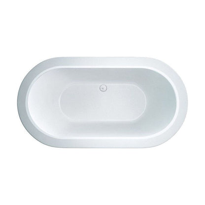 [BBFSB308-A] Oval Freestanding Bath, Double Ended, 1600 x 850mm - Gloss White Finish - Cutout