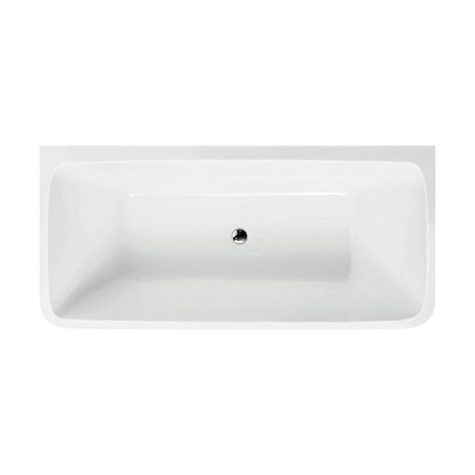 [BBFSB311] Modern Square Back To Wall Double Ended Bath, 1800 x 800 x 840mm - Cutout