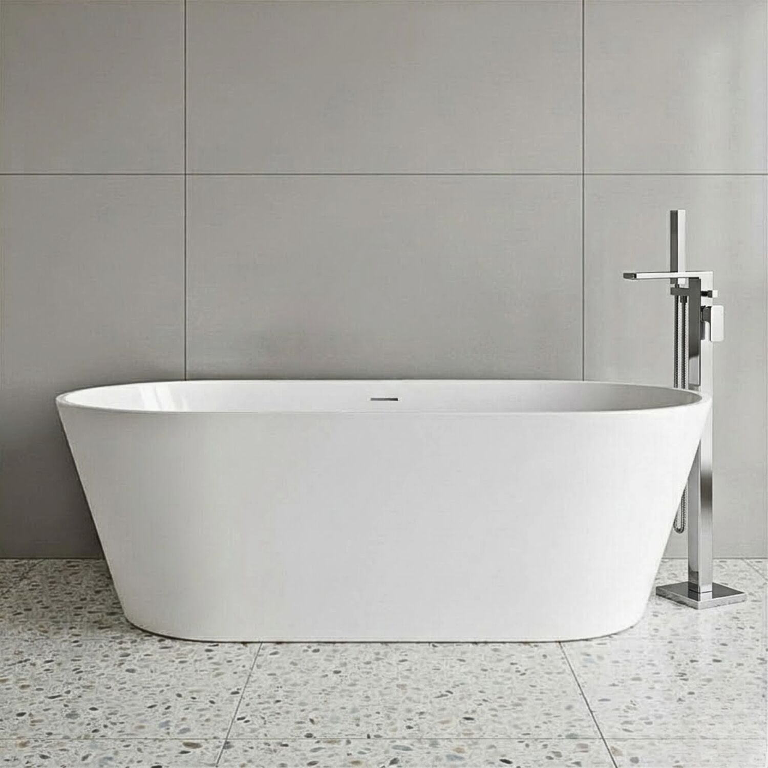 [BBFSB398-A] Freestanding Acrylic Double Ended Bath - Choice of Size - Silo