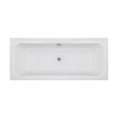 [BBHA114] Balterley Harrington Traditional Straight Double Ended Shower Bath Tub, 1800mm x 800mm - White - Cutout