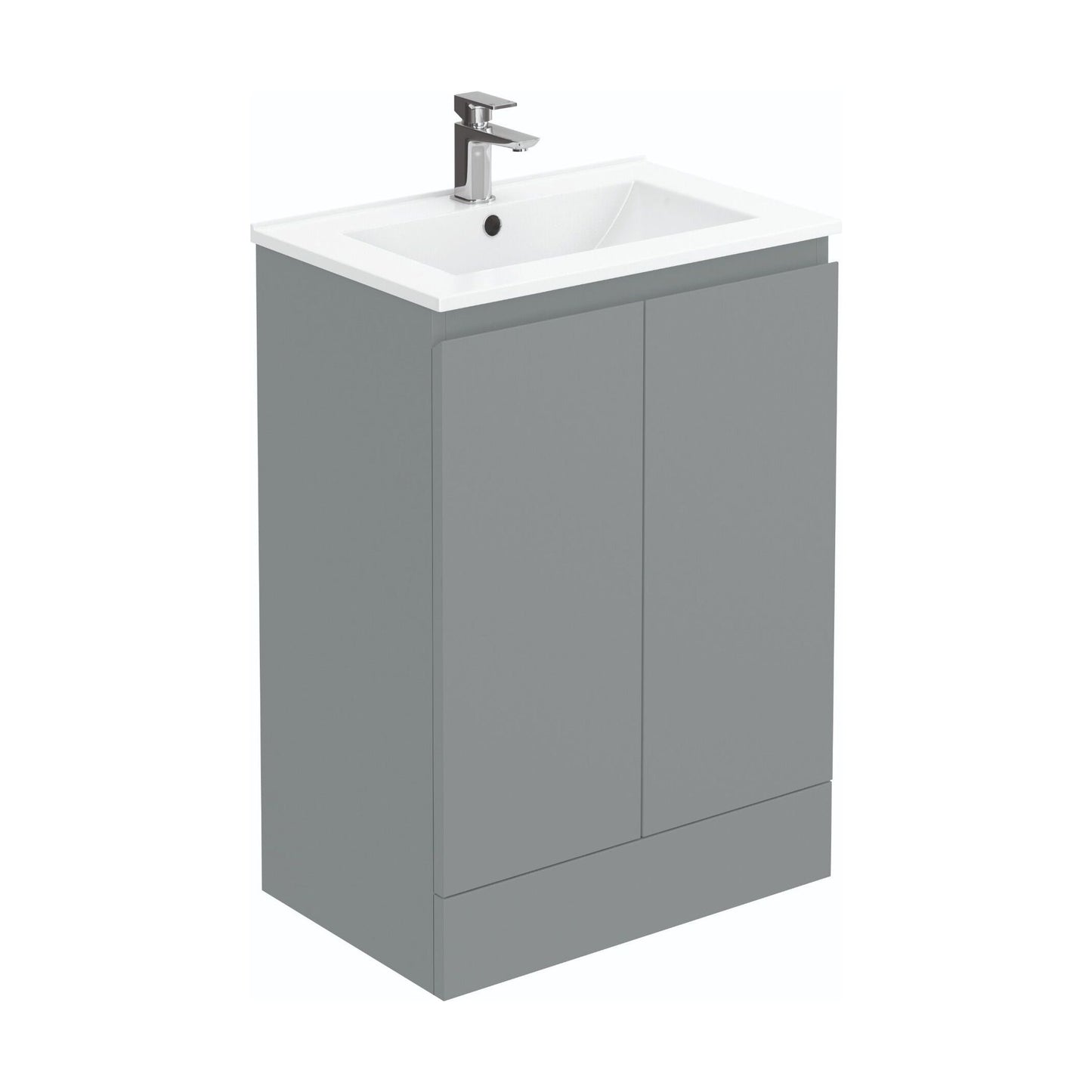 [BBHFT600G] 600mm Matt Grey Vanity Unit with Basin - Cutout
