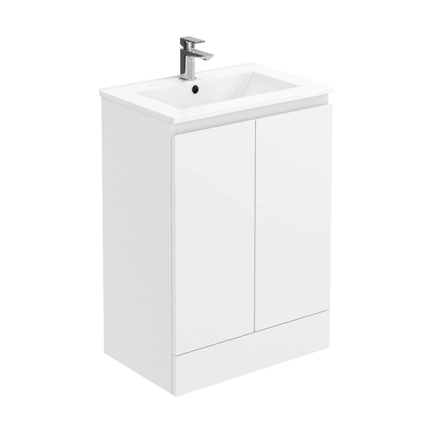 [BBHFT600] 600mm White Vanity Unit with Basin - Cutout
