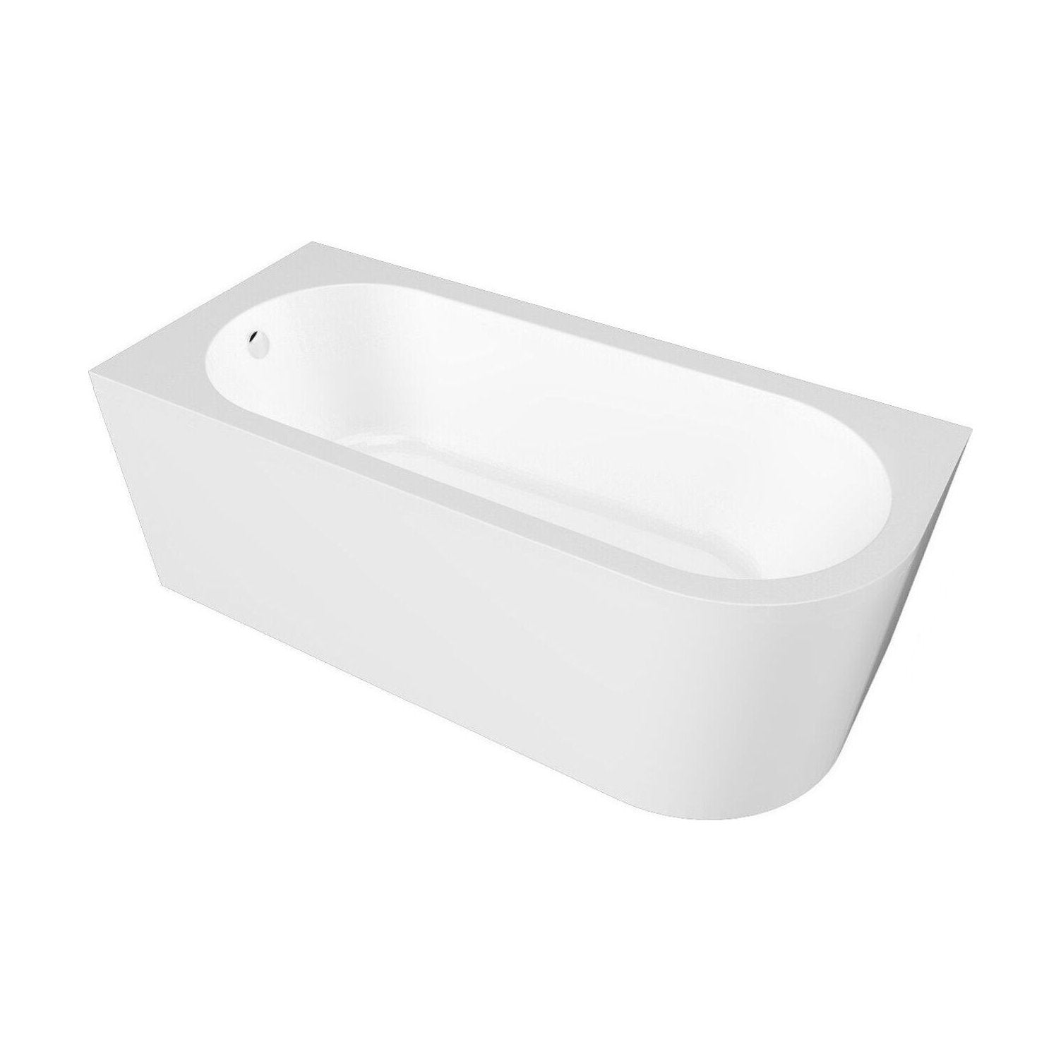 [BBKI004L] Balterley 1600mm Left-Hand Curved Bath With Legs And Panel - Cutout