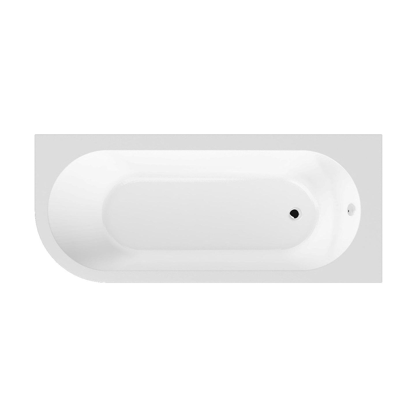 [BBKI209R] Kingsley Right Hand Back to Wall J Corner Bath with Leg Set (Taps, Waste and Panel Not Included) - 1700mm - Balterley - Cutout