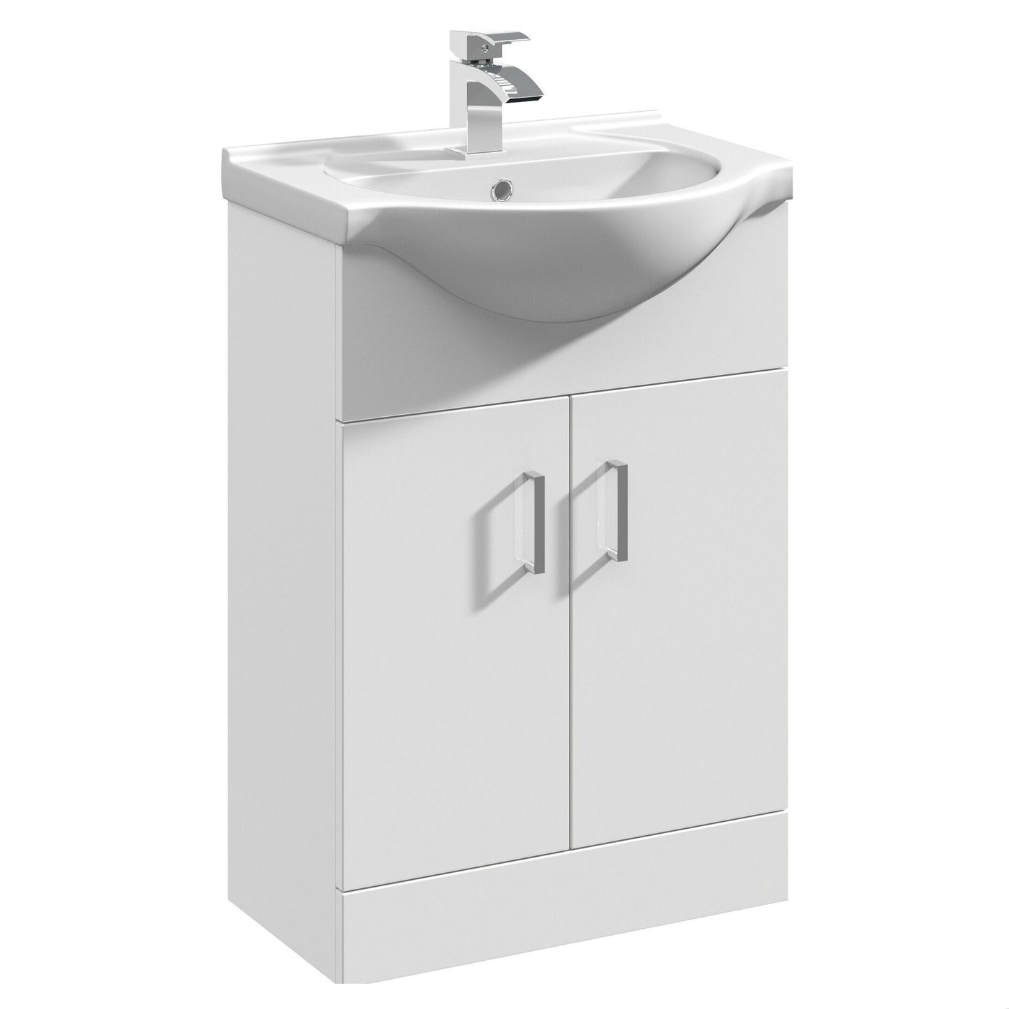 [BBKS55CS] KASS 550mm Basin Unit - 2 x Door W/Basin - Cutout