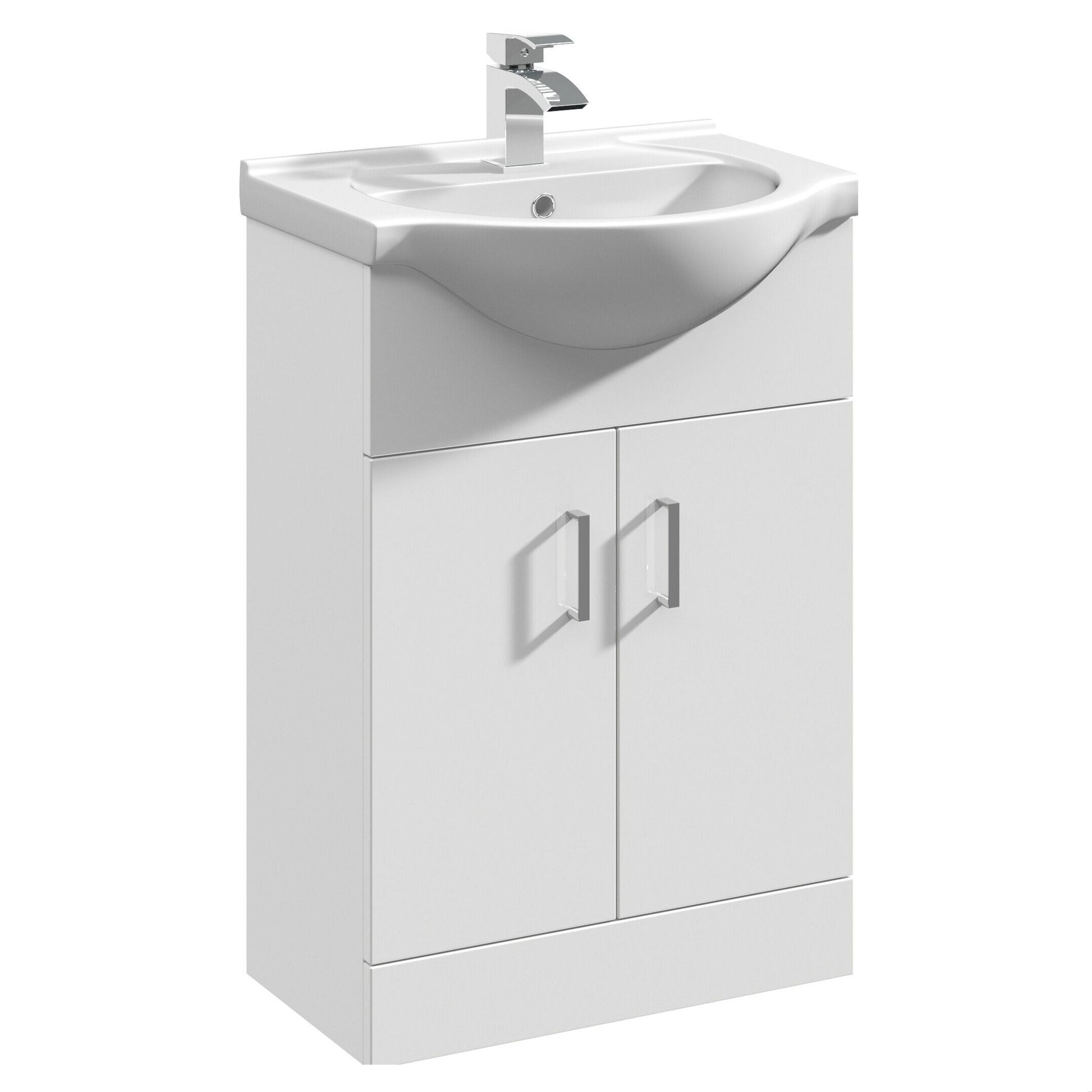 [BBKS55CS] KASS 550mm Basin Unit - 2 x Door W/Basin - Cutout