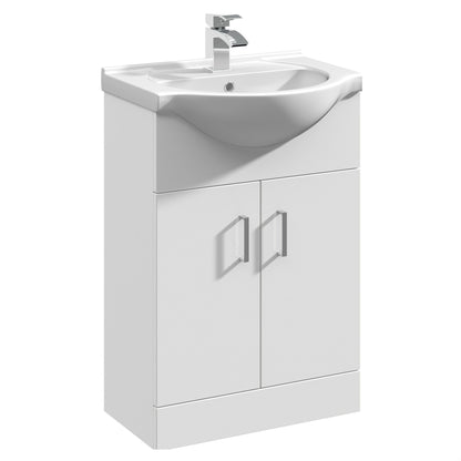 [BBKS55CS] KASS 550mm Basin Unit - 2 x Door W/Basin - Cutout