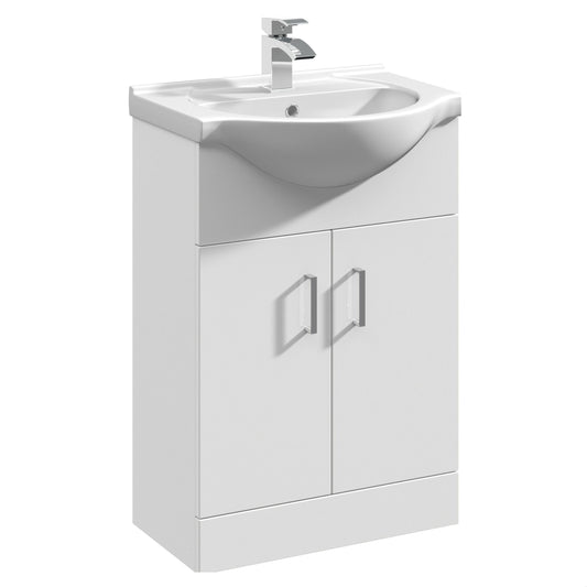 [BBKS55CS] KASS 550mm Basin Unit - 2 x Door W/Basin - Cutout