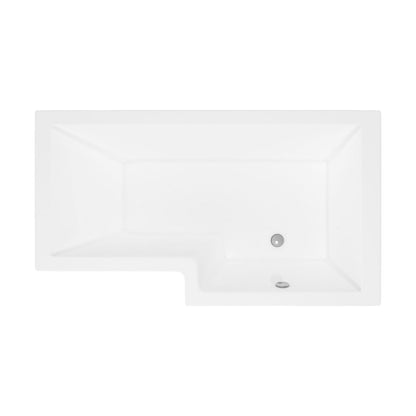 [BBL15PR] Contemporary L Shaped Bath & Side Panel Right Hand, 1500 x 850 x 390mm - Cutout