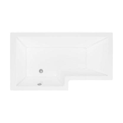 [BBL16PL] Contemporary L Shaped Bath & Side Panel Left Hand, 1600 x 850 x 390mm - Cutout
