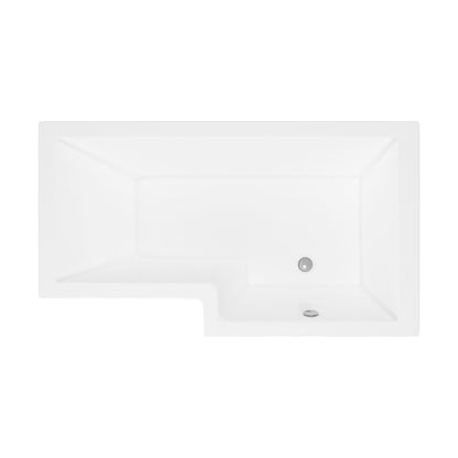 [BBL16PR] Contemporary L Shaped Bath & Side Panel Right Hand, 1600 x 850 x 390mm - Cutout