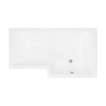 [BBL16PR] Contemporary L Shaped Bath & Side Panel Right Hand, 1600 x 850 x 390mm - Cutout