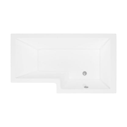 [BBL17PR] Contemporary L Shaped Shower Bath Right Hand, 1700 x 850 x 405mm - Cutout