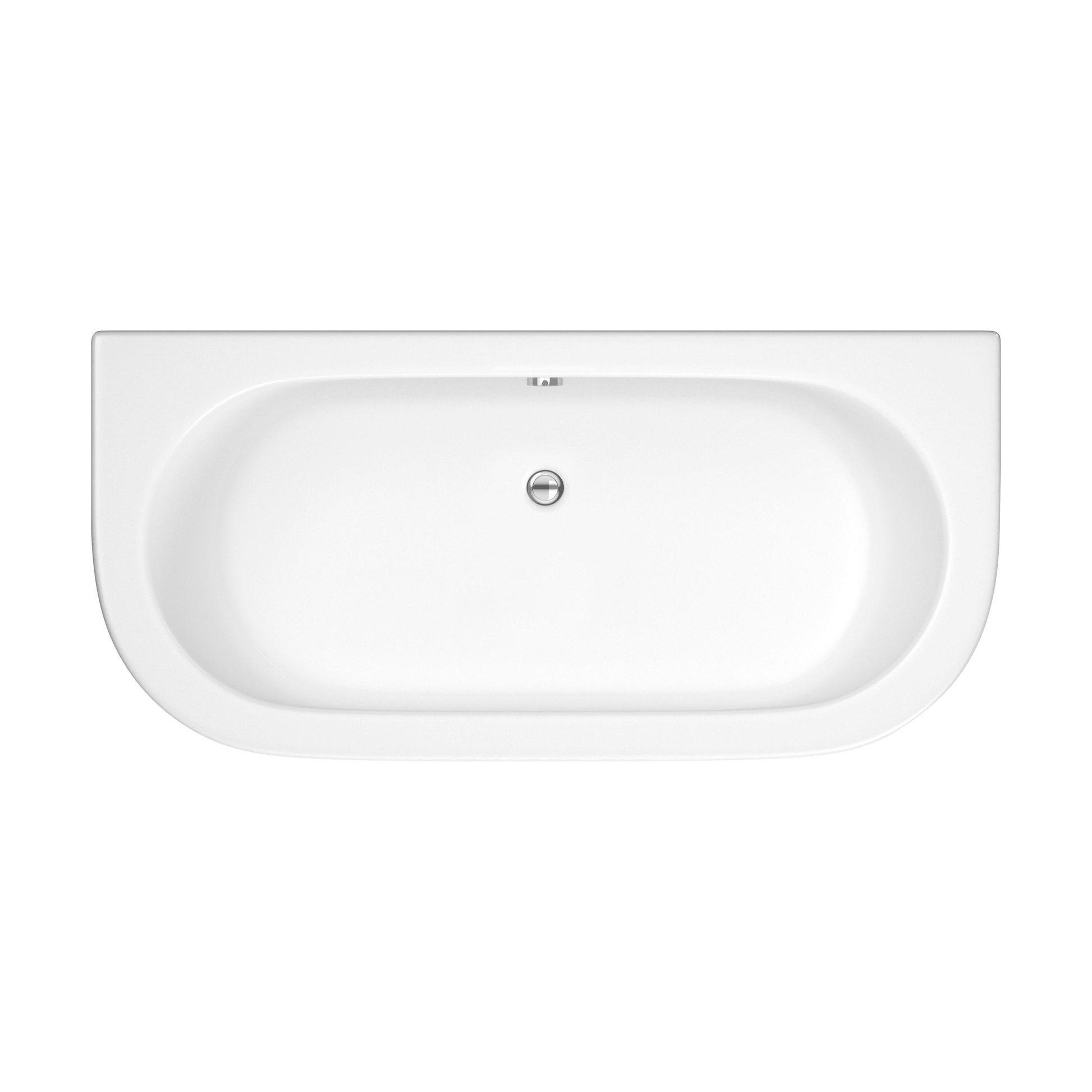 [BBLI003] 1700 x 750 Curved Back To Wall Bath & Panel - Cutout