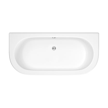 [BBLI003] 1700 x 750 Curved Back To Wall Bath & Panel - Cutout