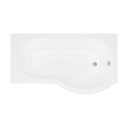 [BBP15PR] Modern Bathroom P Shaped Bath & Panel, 1500 x 850 x 415mm, Right Hand - Cutout