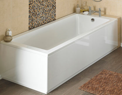 [BBPA105] Gloss White MDF Bath Front Panel with Plinth - Choice of Size - Lifestyle 1