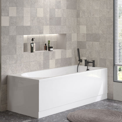 [BBPA105] Gloss White MDF Bath Front Panel with Plinth - Choice of Size - Lifestyle 2