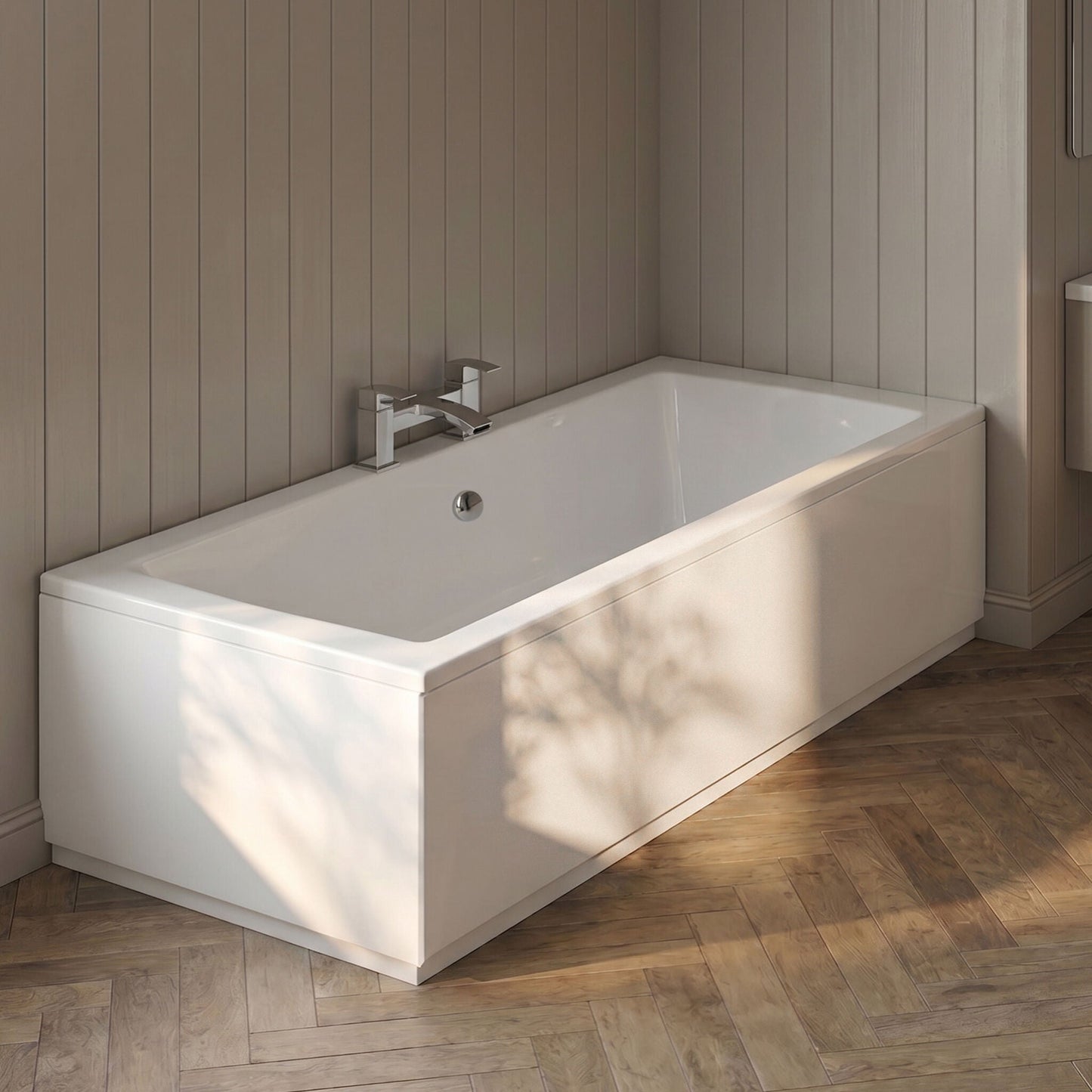 [BBPA112] Gloss White MDF Bath End Panel - Choice of Size - Silo