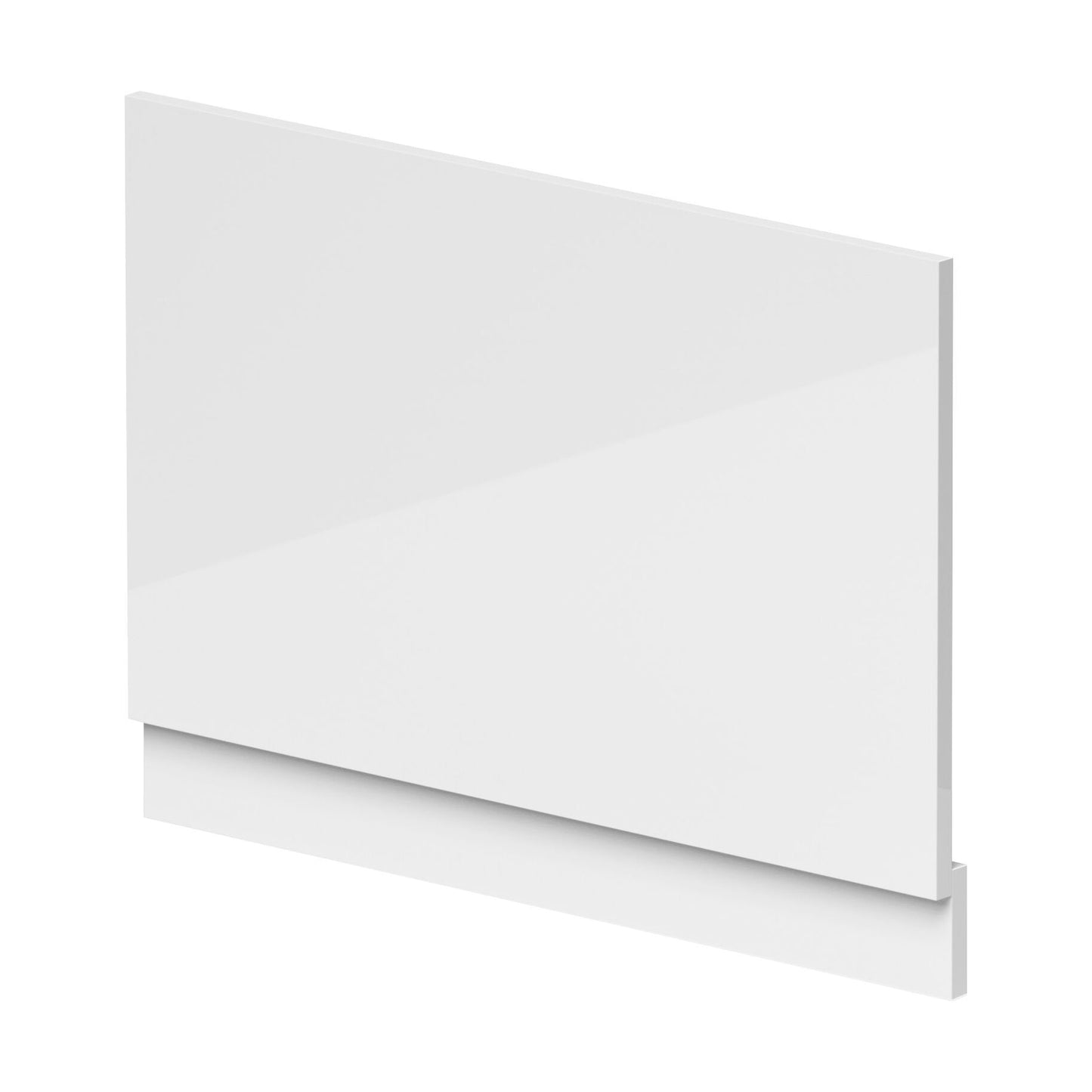 [BBPA113W] 800mm Waterproof Straight Shower Bath End Panel - Gloss White - Cutout